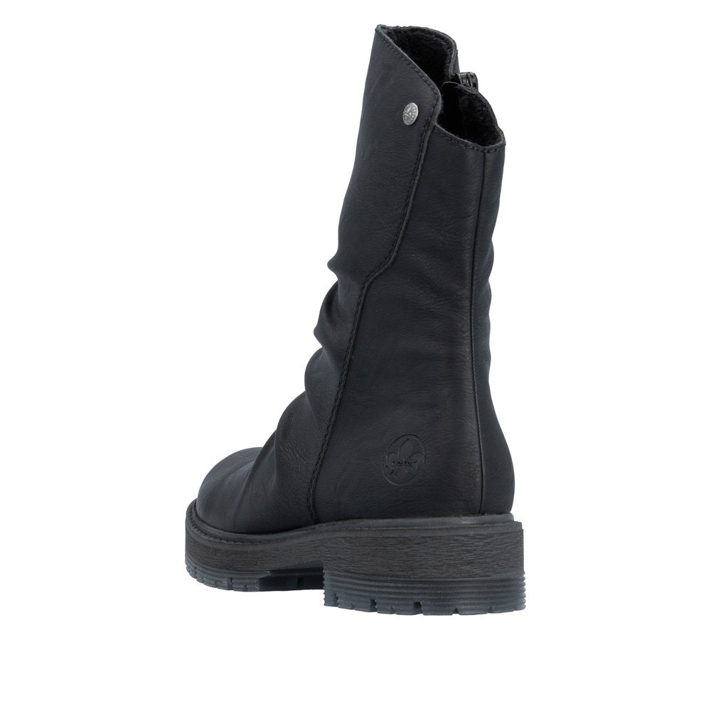 Rieker Wide Fit Black Ankle Boot|7585100