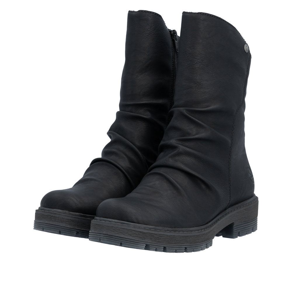 Rieker Wide Fit Black Ankle Boot|7585100