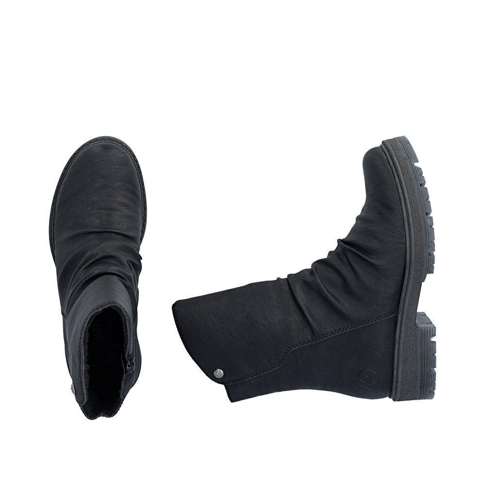 Rieker Wide Fit Black Ankle Boot|7585100