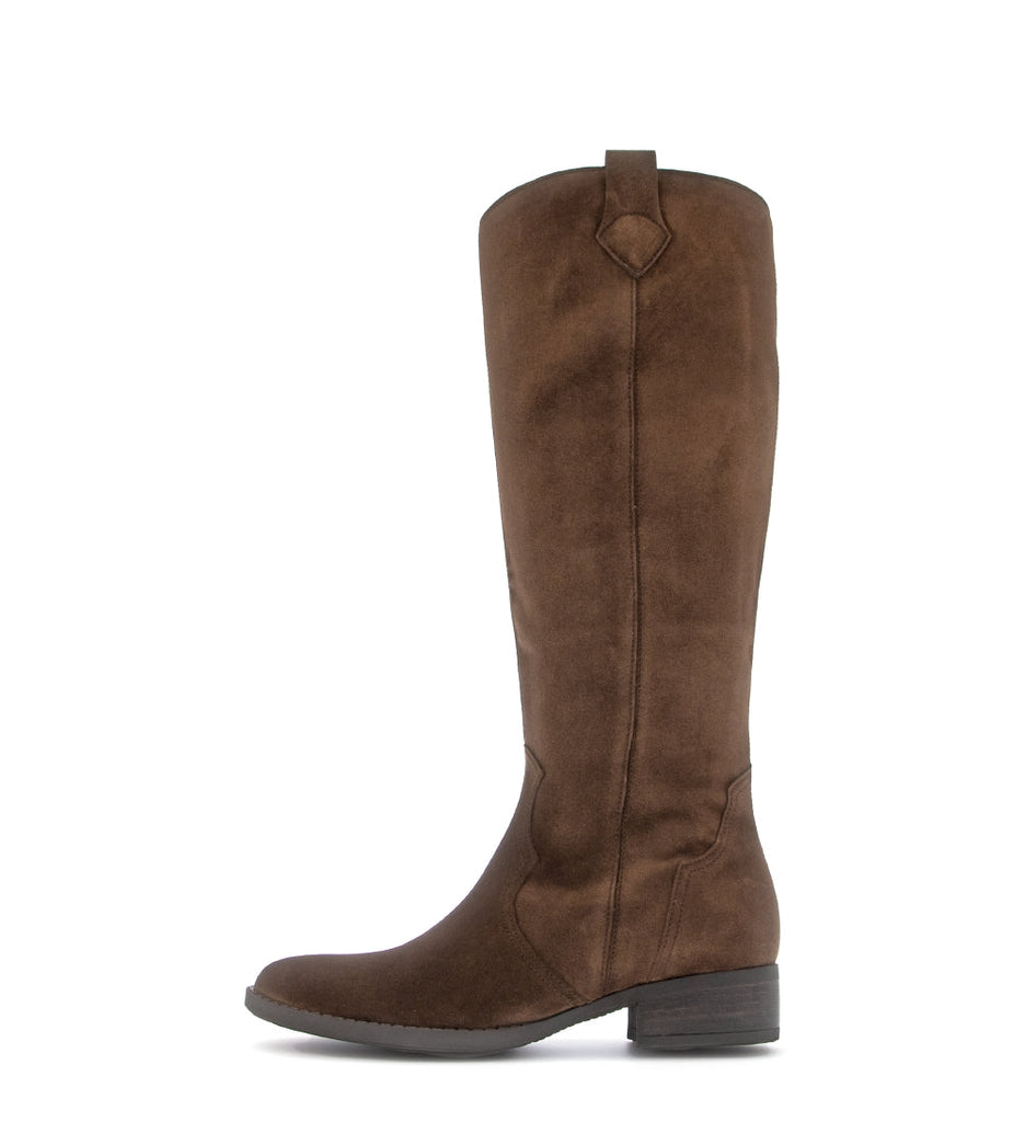 Gabor Whisky Brown Suede Knee High Boot|7590118