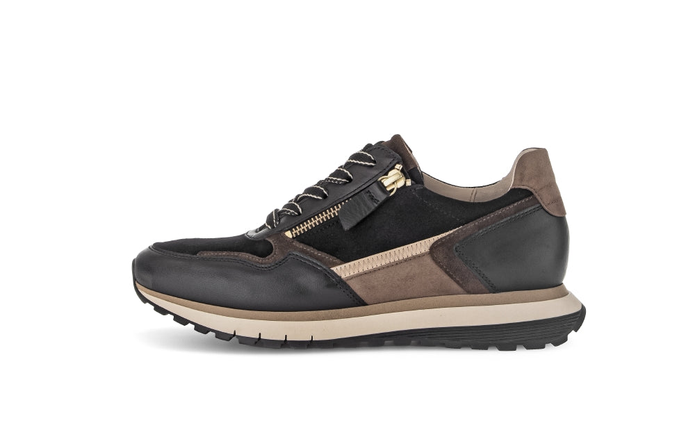 Gabor Wide Fit Multi Brown Trainer|7637867, autumn winter 2025