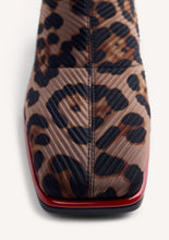 Load image into Gallery viewer, Gioseppo Animal Print Elastic Boot red heel
