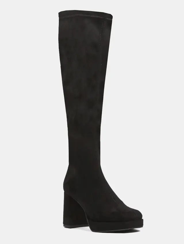 Miss Elastic Black Tall Boot|7703105NE