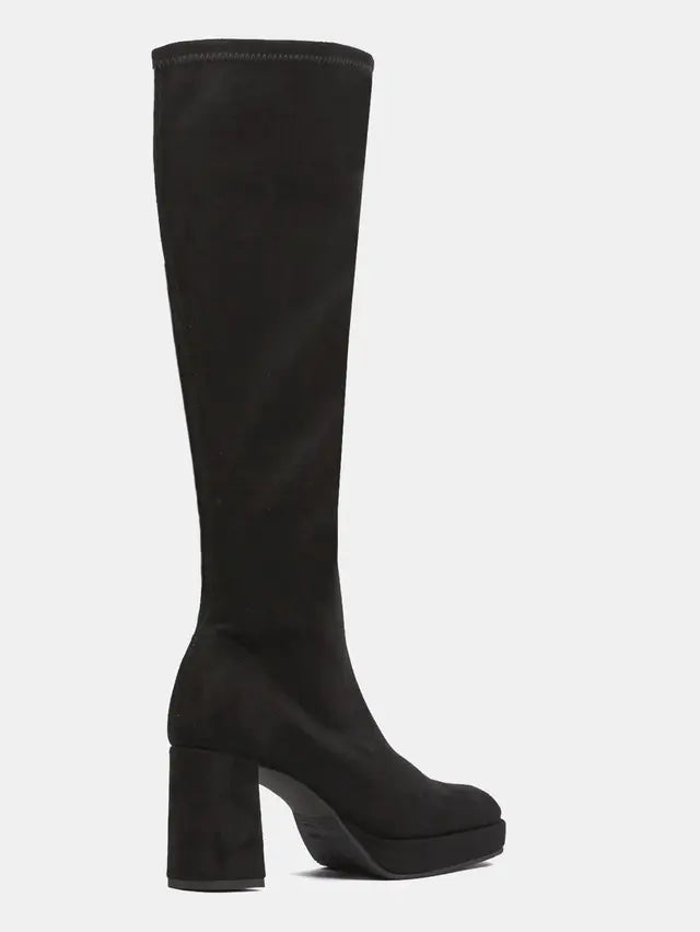 Miss Elastic Black Tall Boot|7703105NE