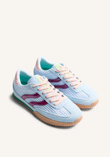 Load image into Gallery viewer, Gioseppo Leather and Mesh Baby Blue Trainer||78029BLU
