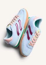 Load image into Gallery viewer, Gioseppo Leather and Mesh Baby Blue Trainer||78029BLU
