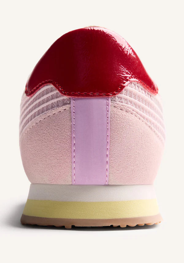 Gioseppo Pink Leather and Mesh Trainer|78029PNK