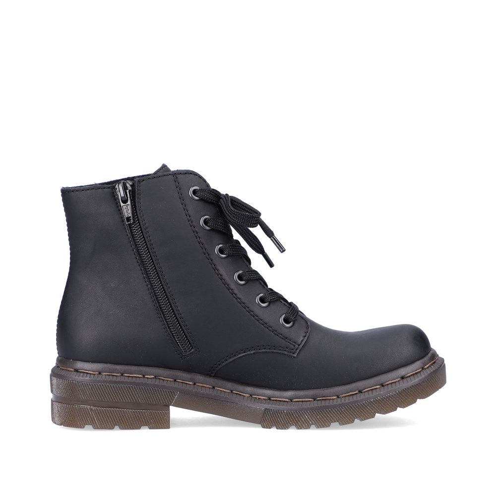 Rieker Black Laced Ankle Boot|7824000N