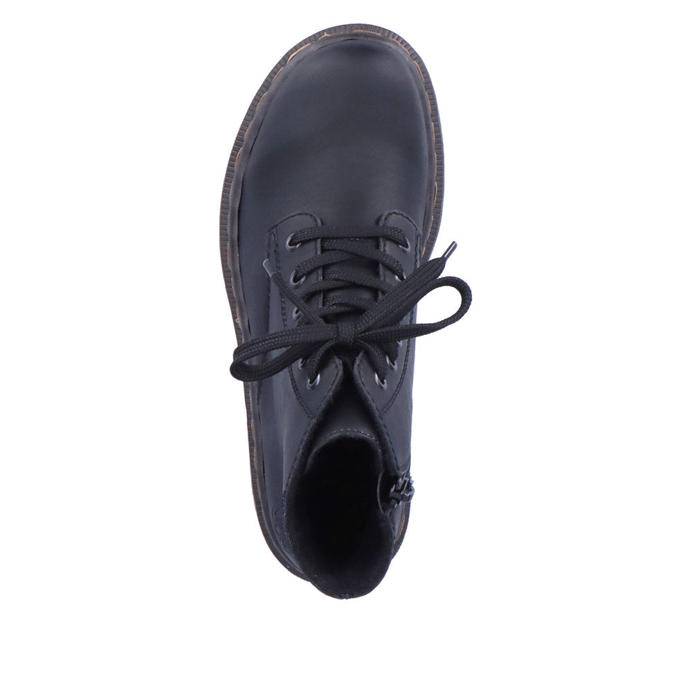 Rieker Black Laced Ankle Boot|7824000N
