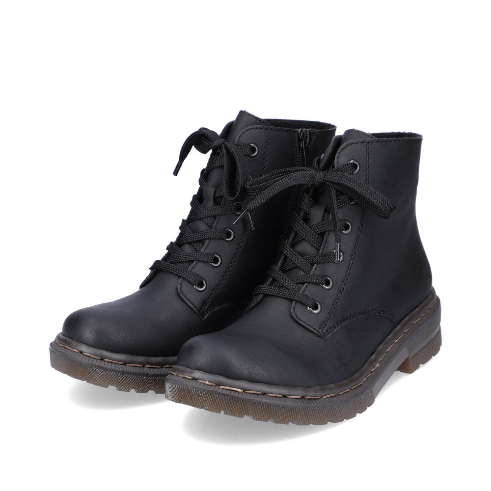 Rieker Black Laced Ankle Boot|7824000N