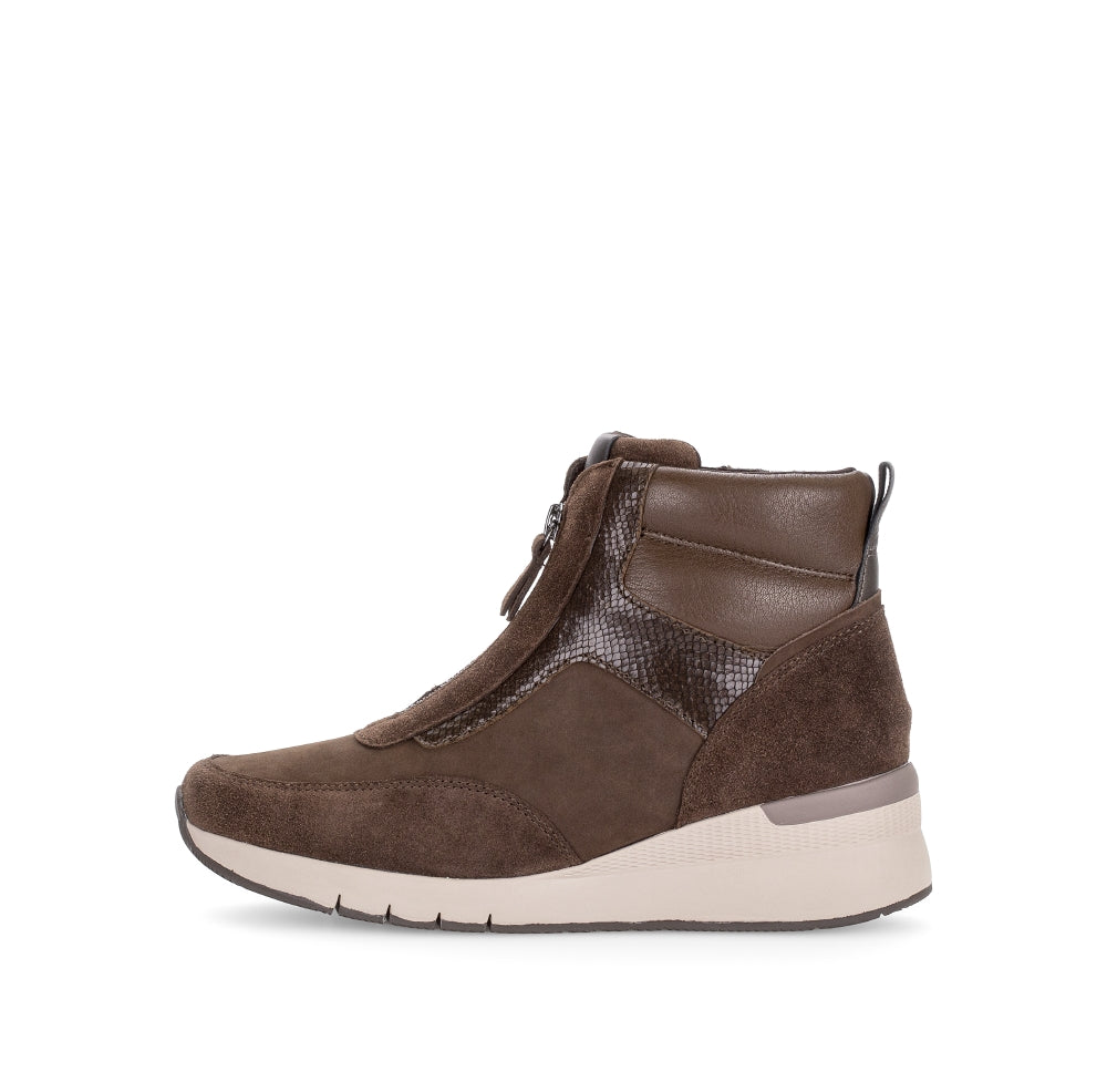 Gabor Brown Leather Ankle Boot|800202001