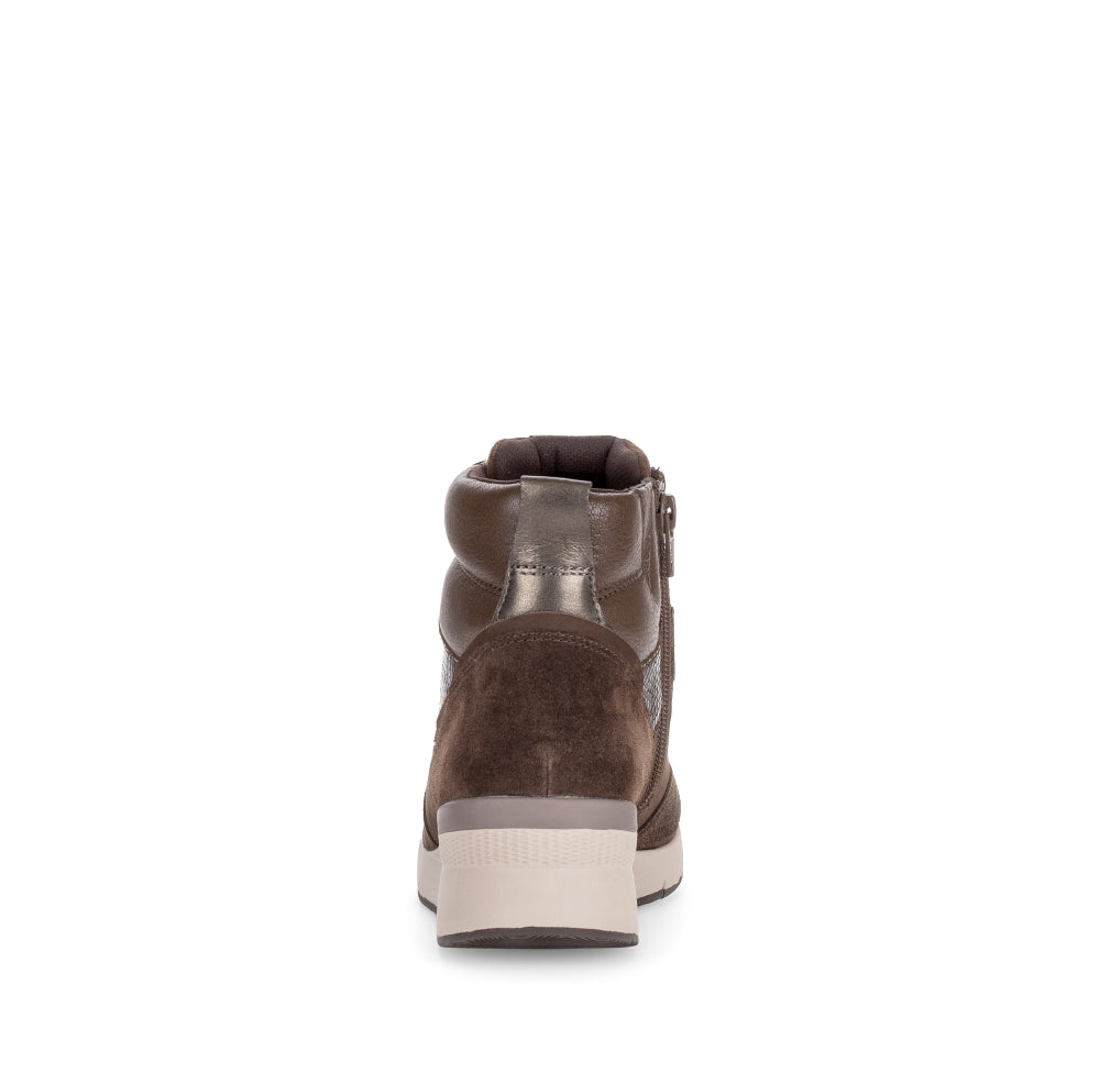 Gabor Brown Leather Ankle Boot|800202001