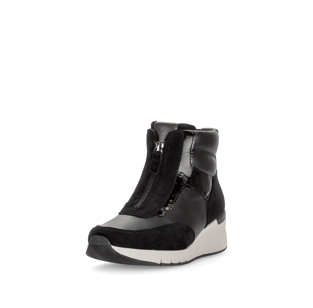 Gabor Black Sporty Ankle Boot|800202002