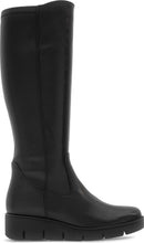 Load image into Gallery viewer, Black knee-high boot on a white background
