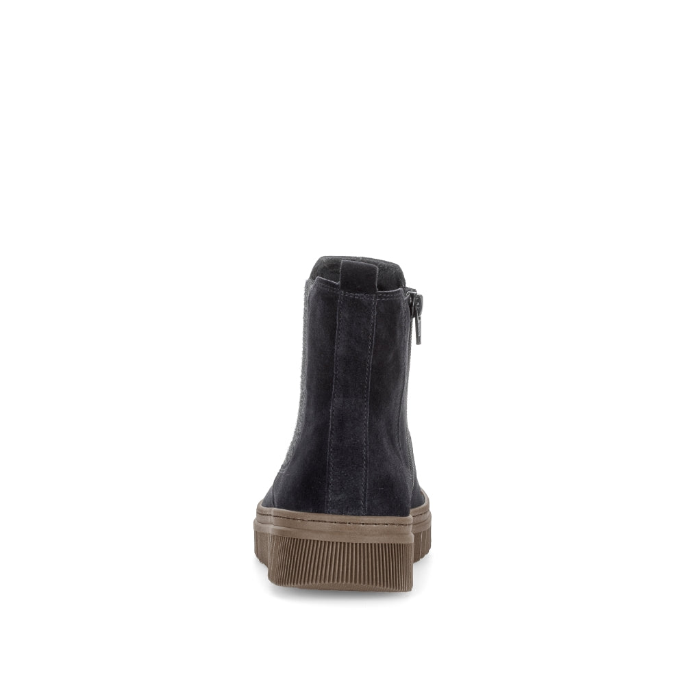 Gabor Wide Fit Navy Suede Chelsea Boot|800803002