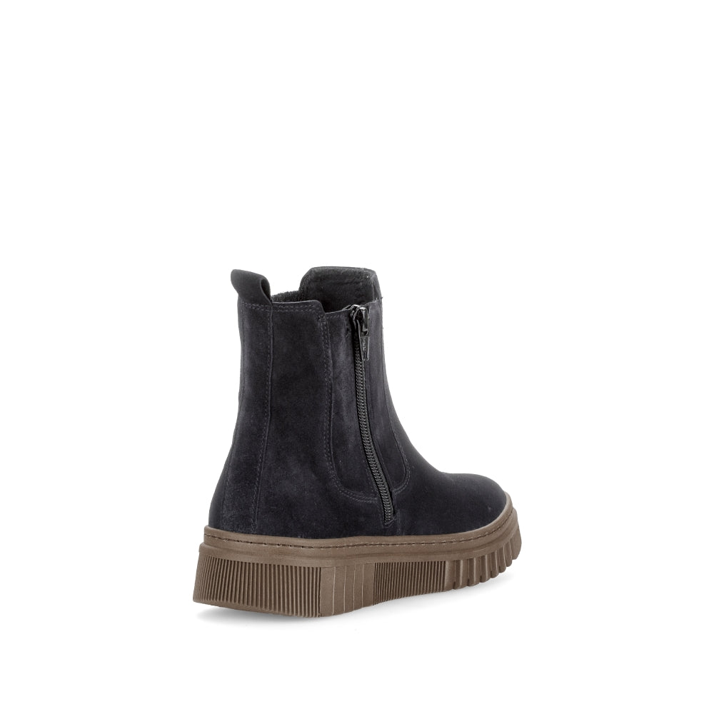 Gabor Wide Fit Navy Suede Chelsea Boot|800803002
