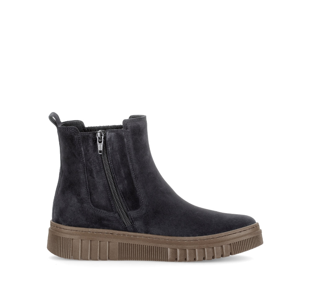 Gabor Wide Fit Navy Suede Chelsea Boot|800803002