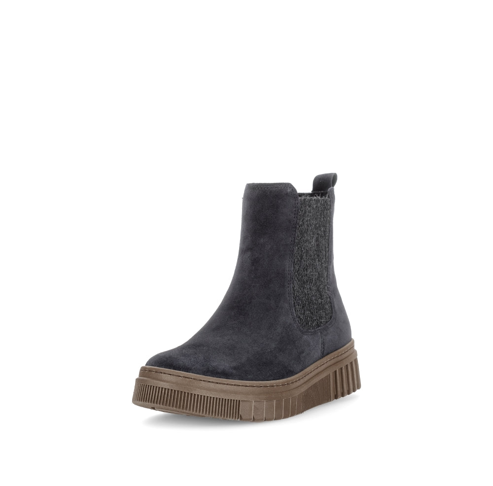 Gabor Wide Fit Navy Suede Chelsea Boot|800803002