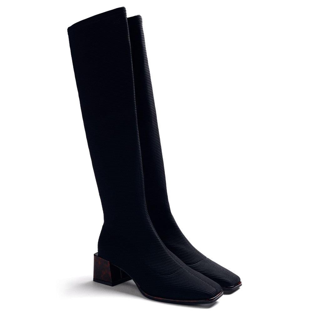 Gioseppo Black Sock Tall Boot|80124BK
