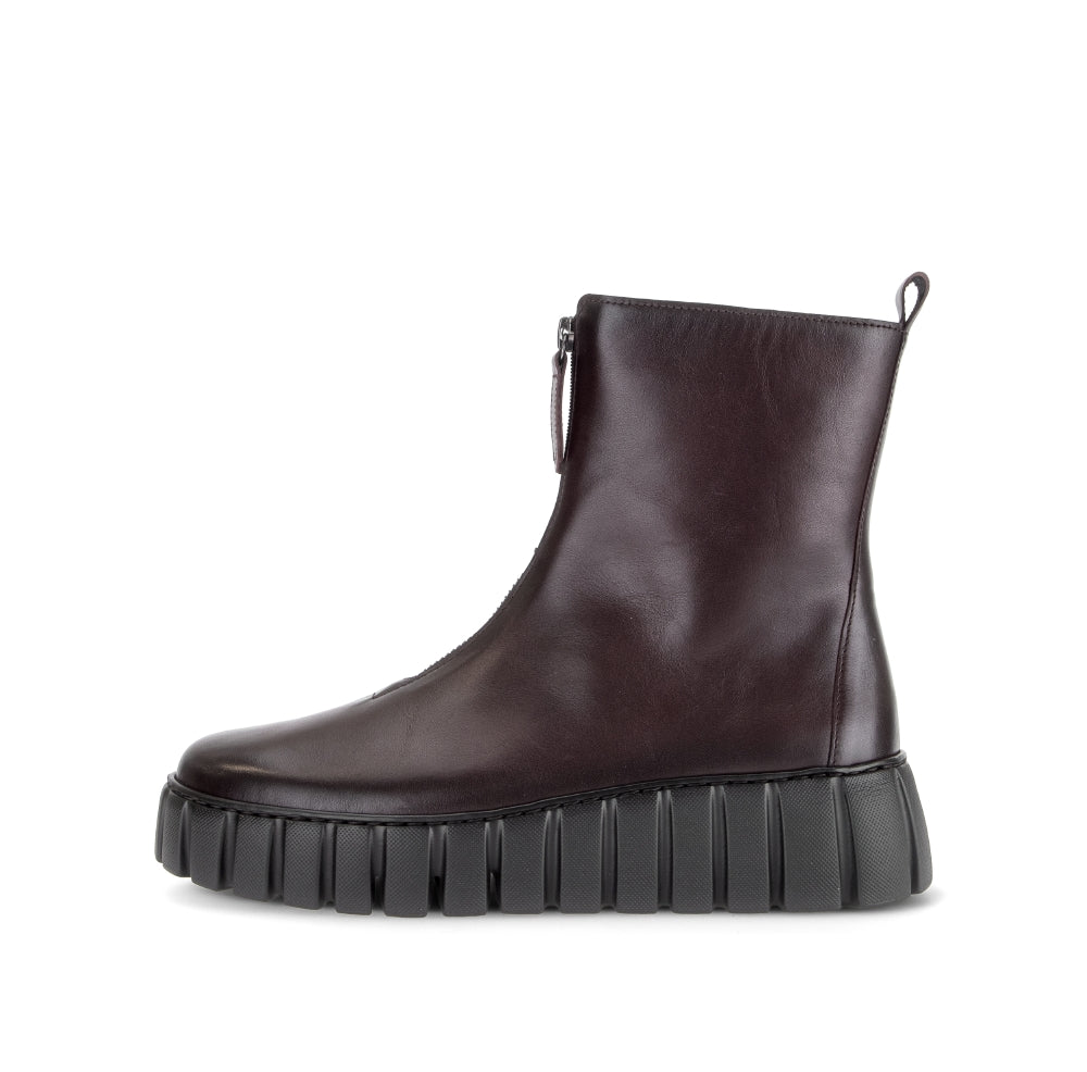 Gabor Burgundy Leather Ankle Boot|801604005