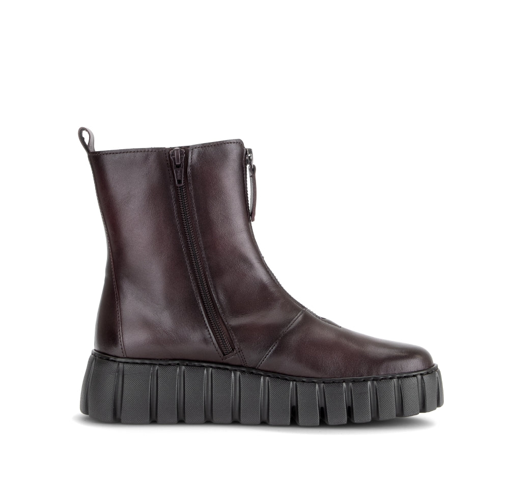 Gabor Burgundy Leather Ankle Boot|801604005