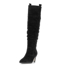 Load image into Gallery viewer, Gabor Black Suede Tall Boot|801702001

