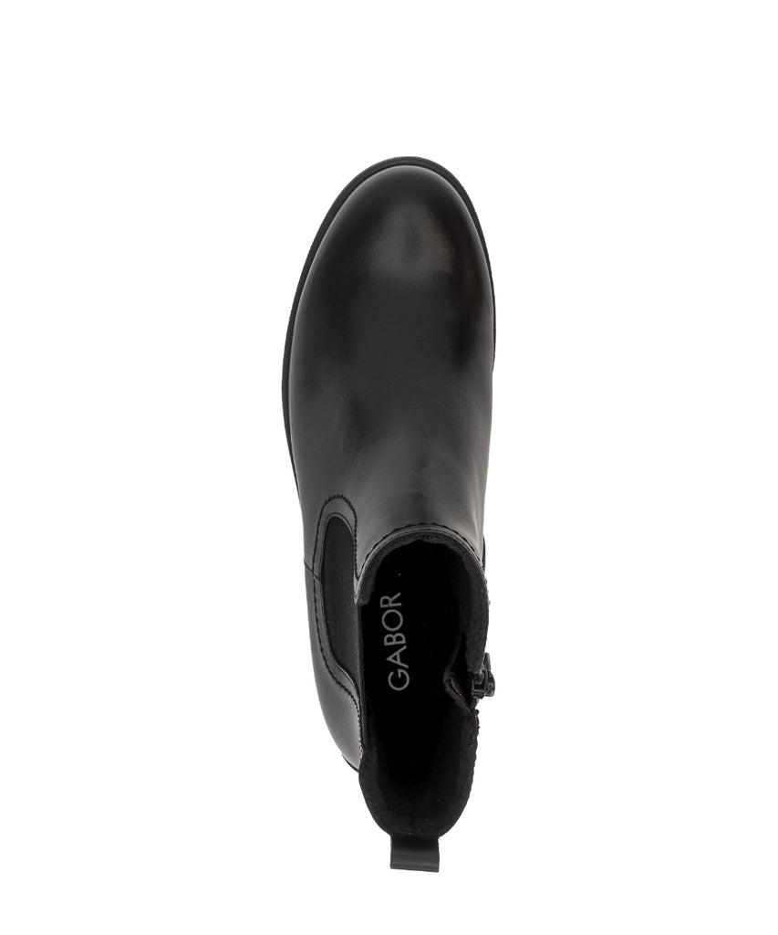 Gabor Chelsea Black Ankle Boot|801801003