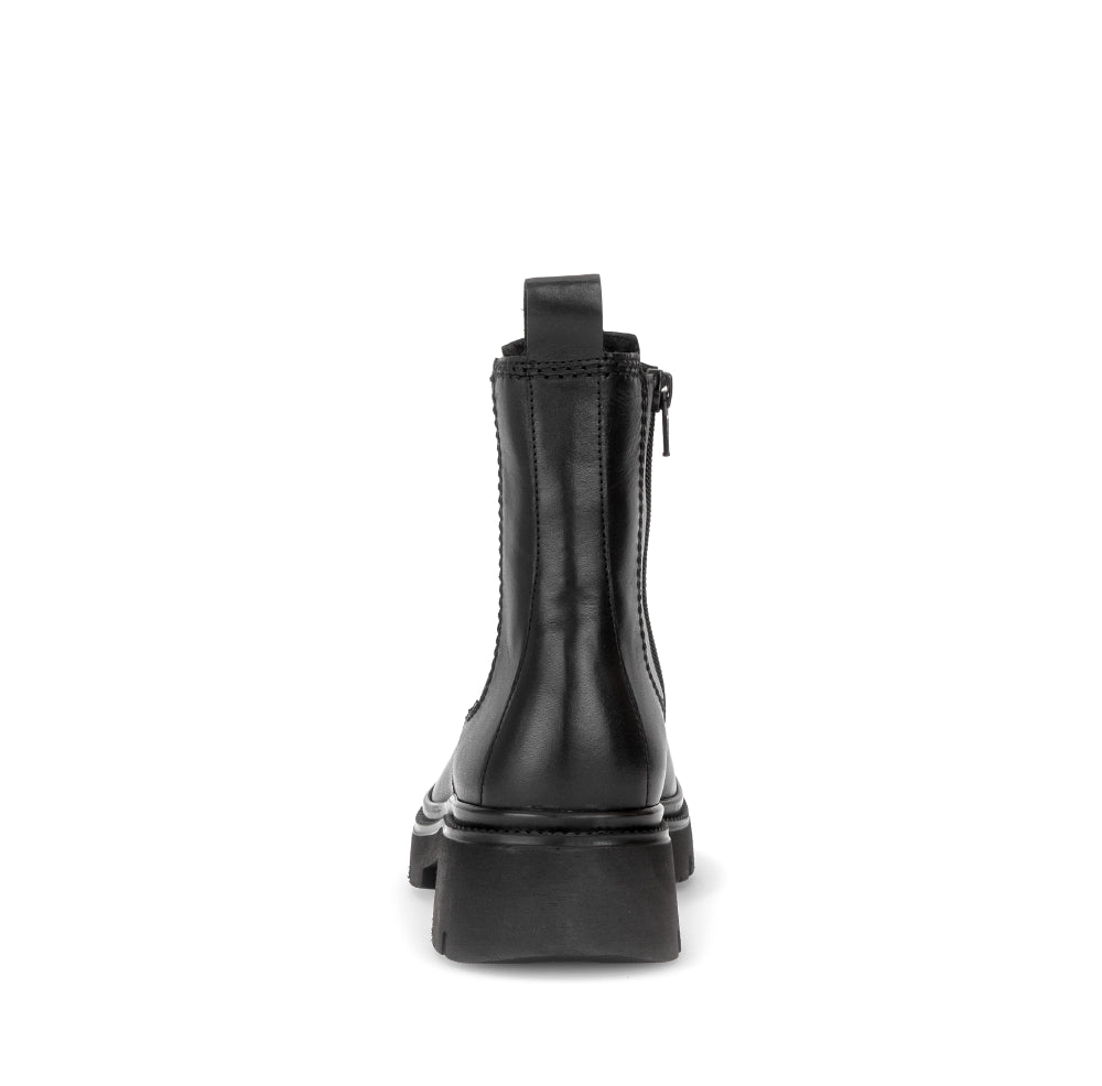 Gabor Black Leather Ankle Boot|802101005