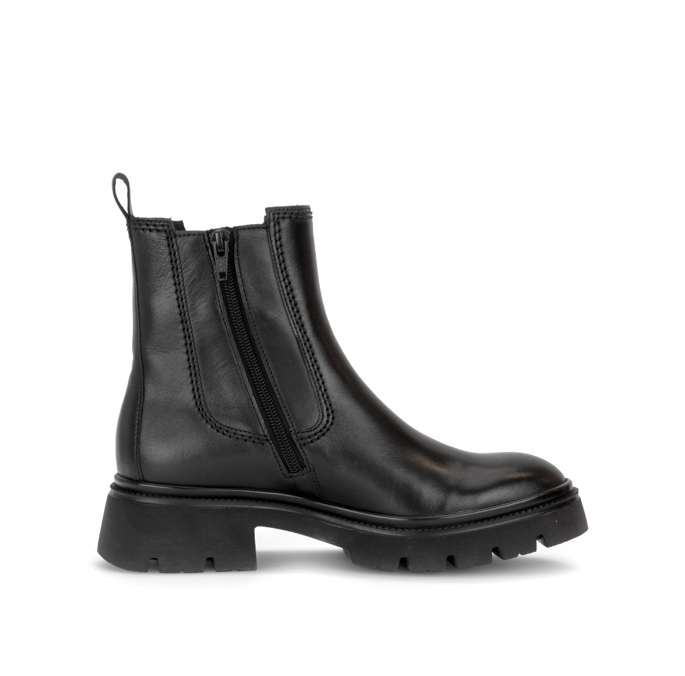 Gabor Black Leather Ankle Boot|802101005