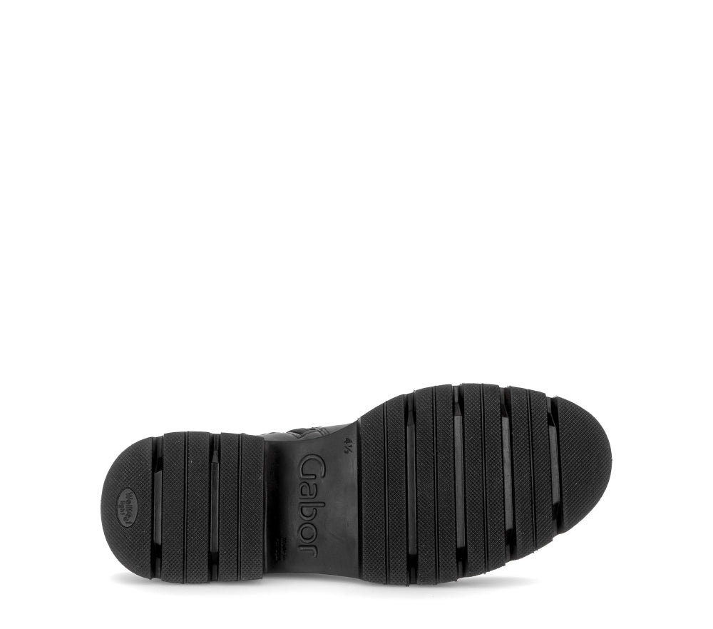 Gabor Black Leather Ankle Boot|802101005