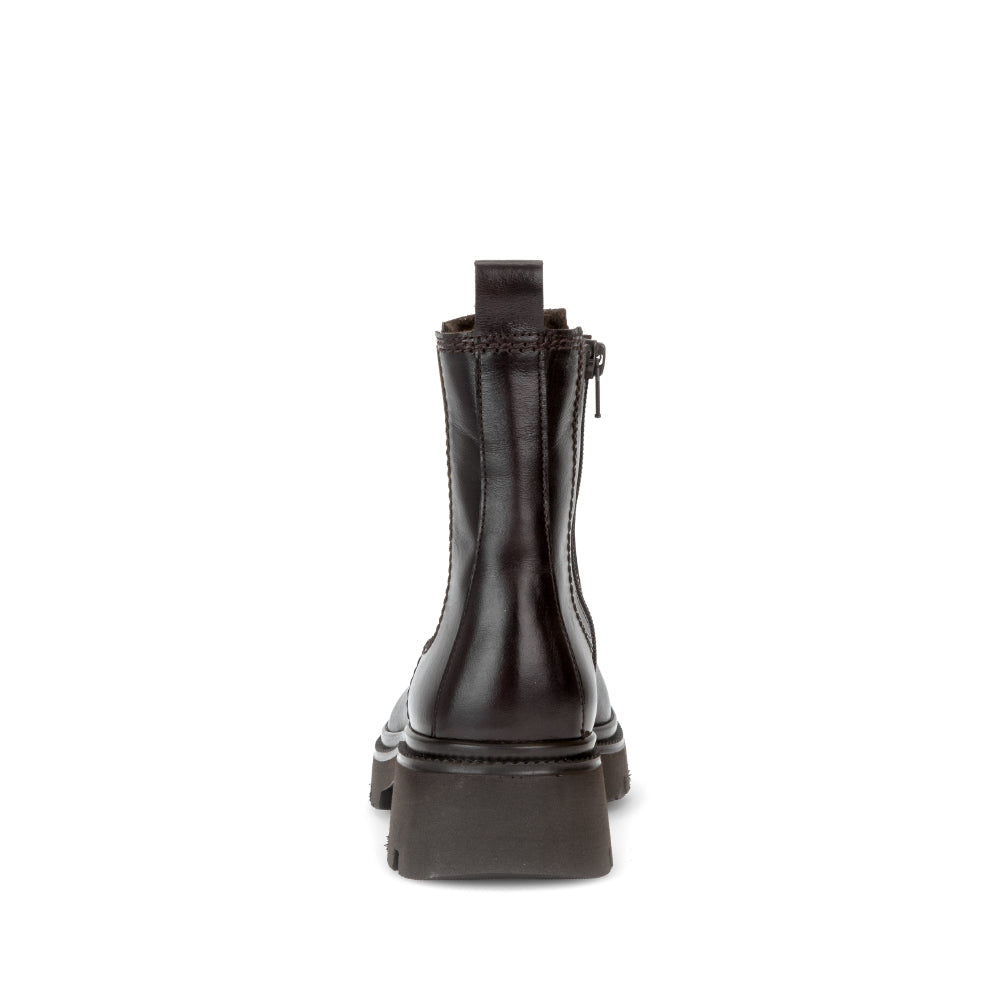 Gabor Dark Brown Leather Ankle Boot|802101006