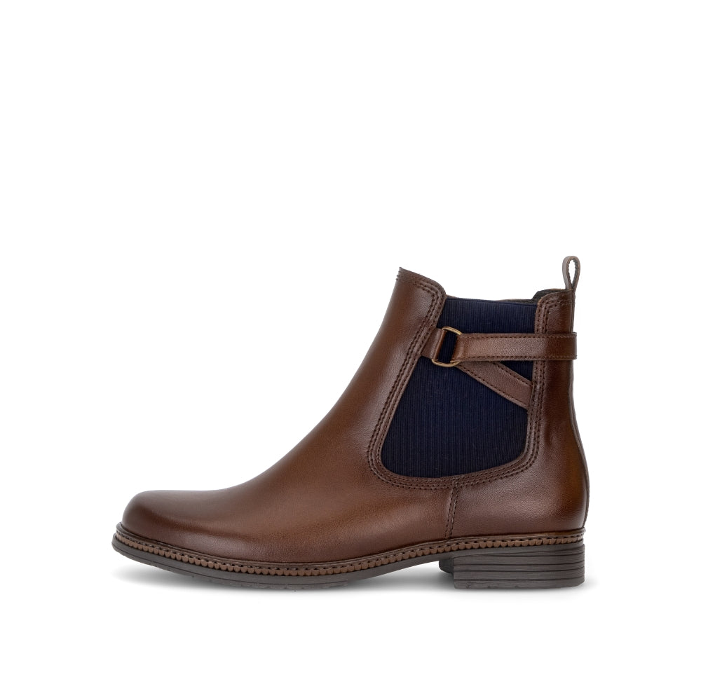 Gabor Brown Leather Ankle Boot|802301003