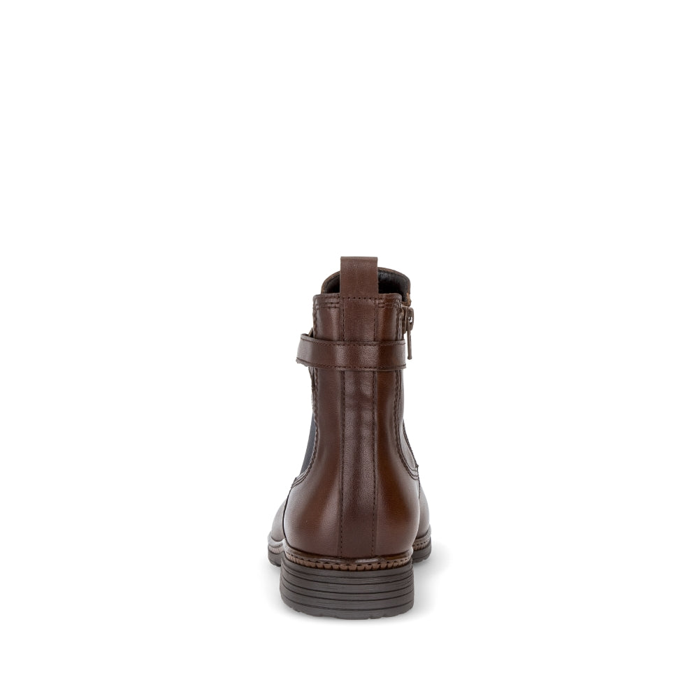 Gabor Brown Leather Ankle Boot|802301003