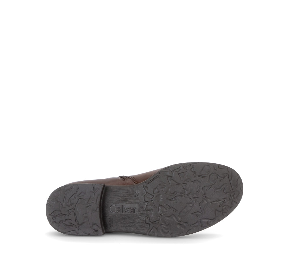 Gabor Brown Leather Ankle Boot|802301003