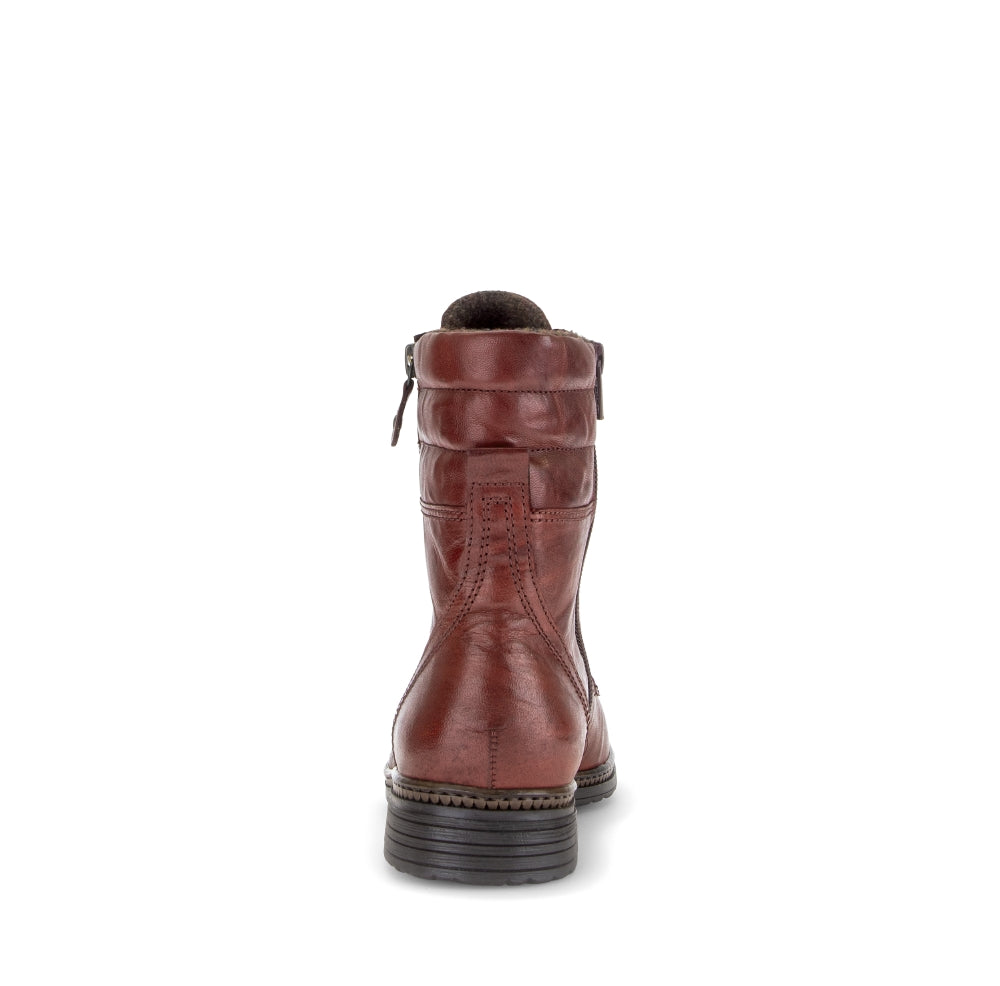 Gabor Burgundy Leather Laced Ankle Boot|802302004