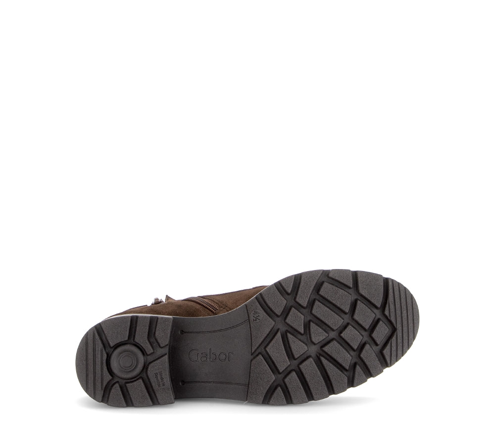 Gabor Brown Suede Laced Ankle Boot|802702002