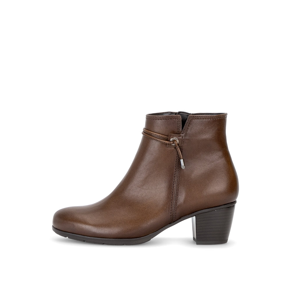 Gabor Brown Leather Ankle Boot|802901001