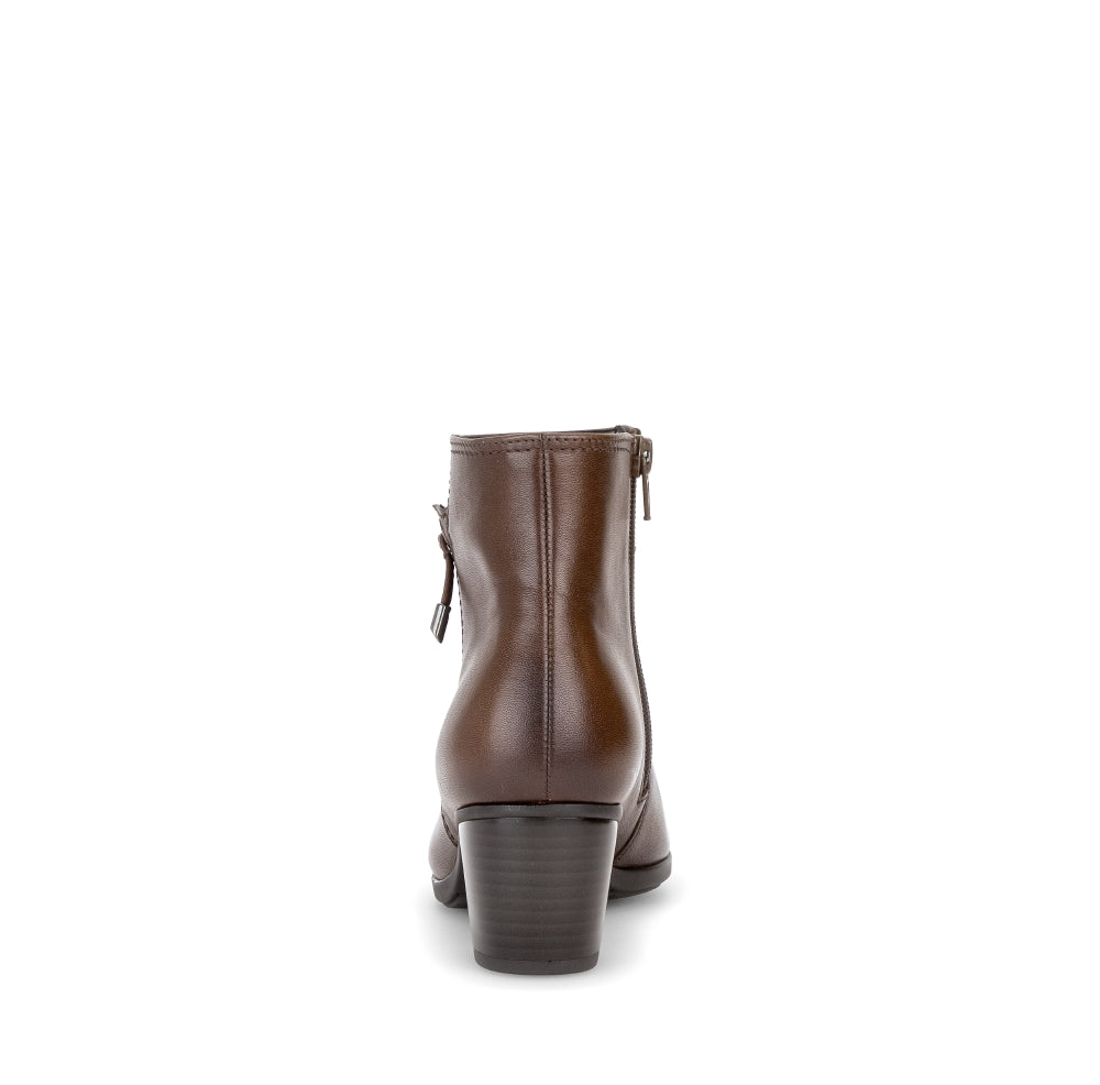 Gabor Brown Leather Ankle Boot|802901001
