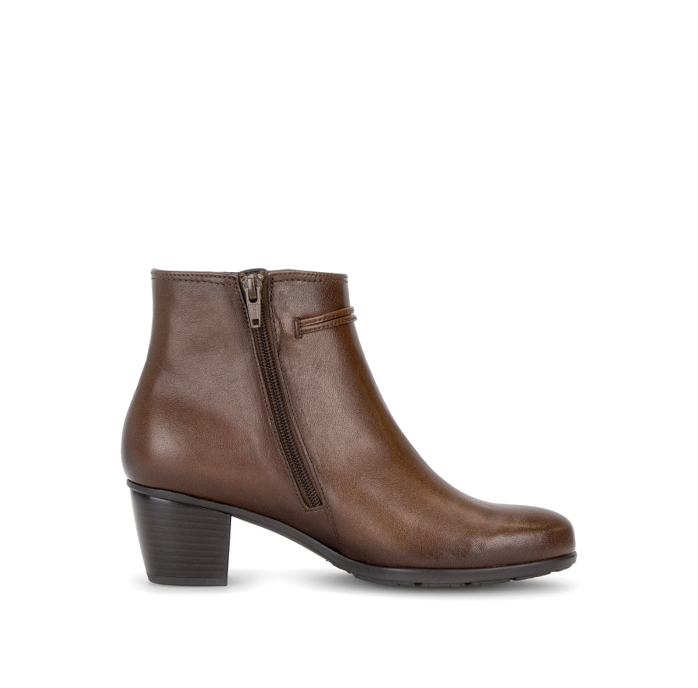 Gabor Brown Leather Ankle Boot|802901001