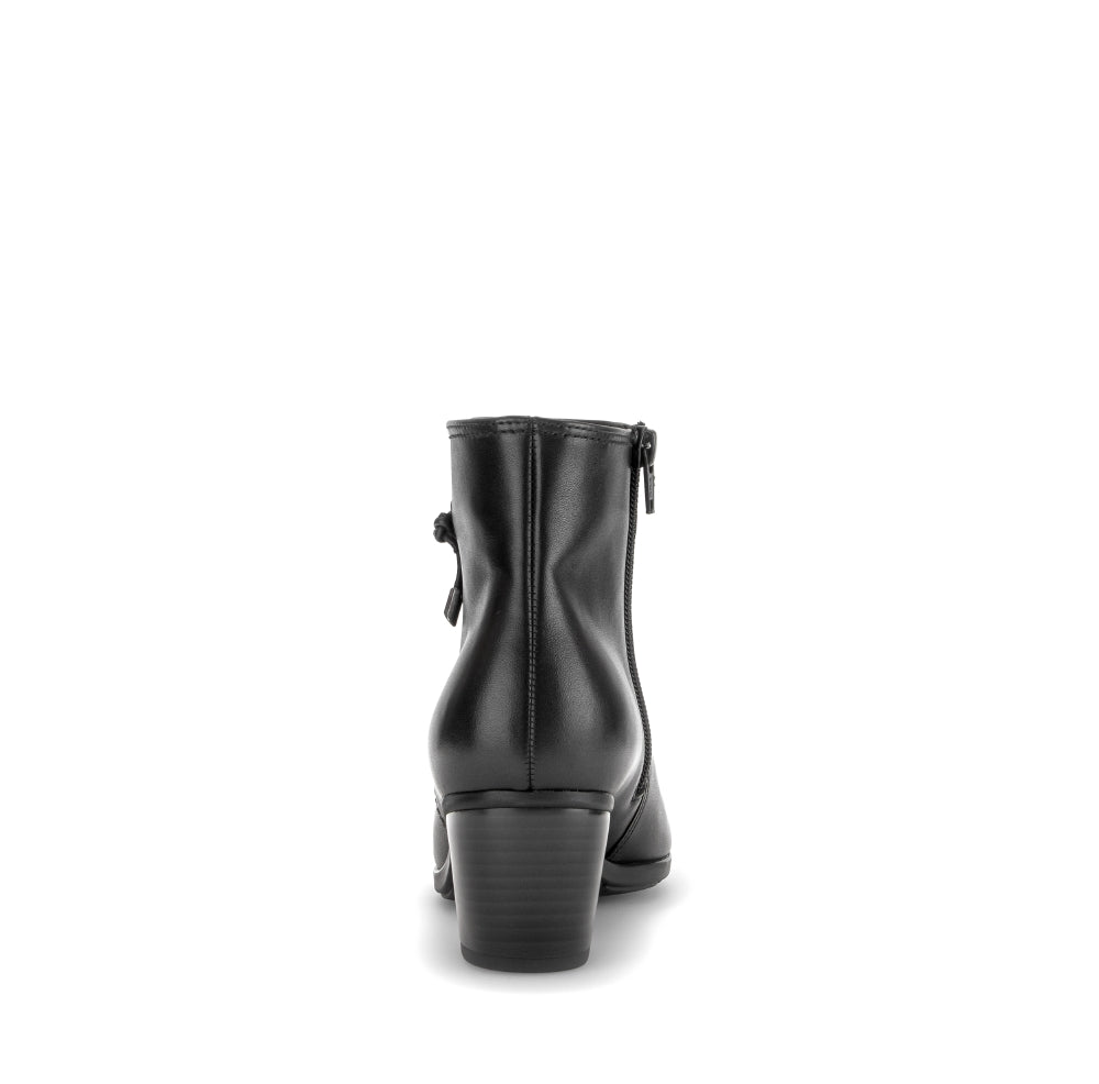 Gabor Black Leather Ankle Boot|802901002
