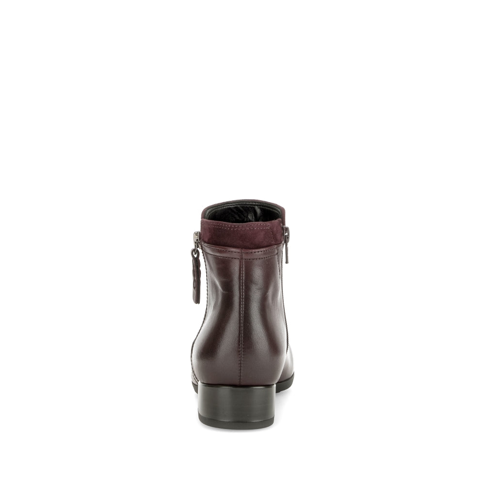 Gabor Burgundy Leather Ankle Boot|803102005