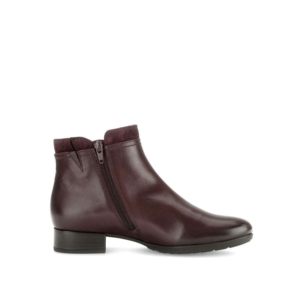 Gabor Burgundy Leather Ankle Boot|803102005