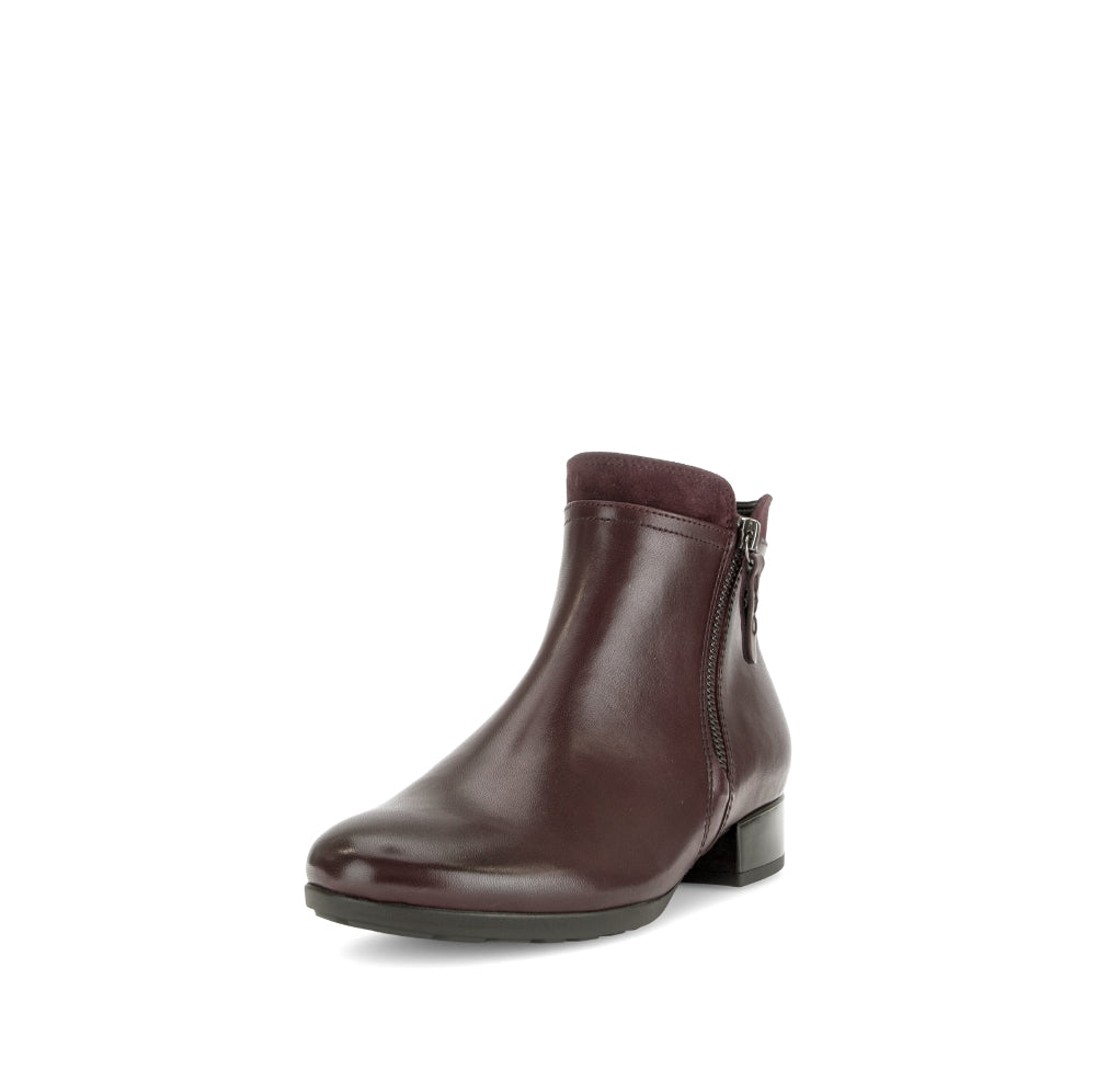 Gabor Burgundy Leather Ankle Boot|803102005