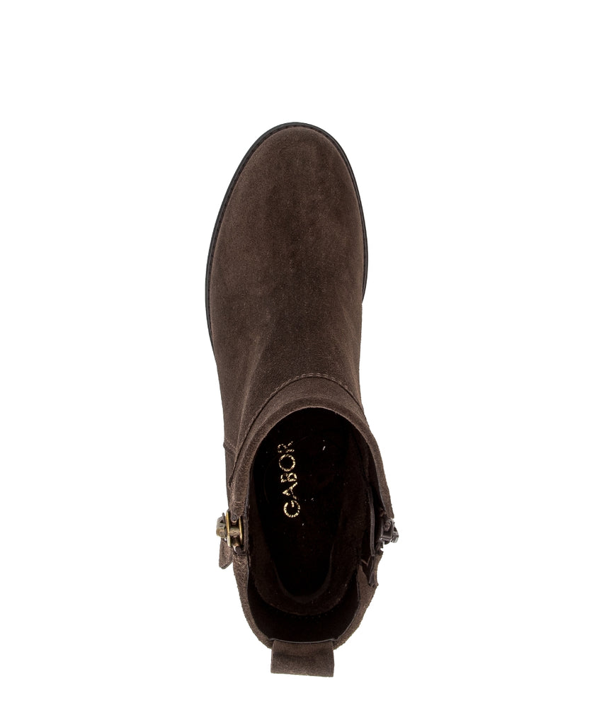 Gabor Brown Suede Ankle Boot|803202001