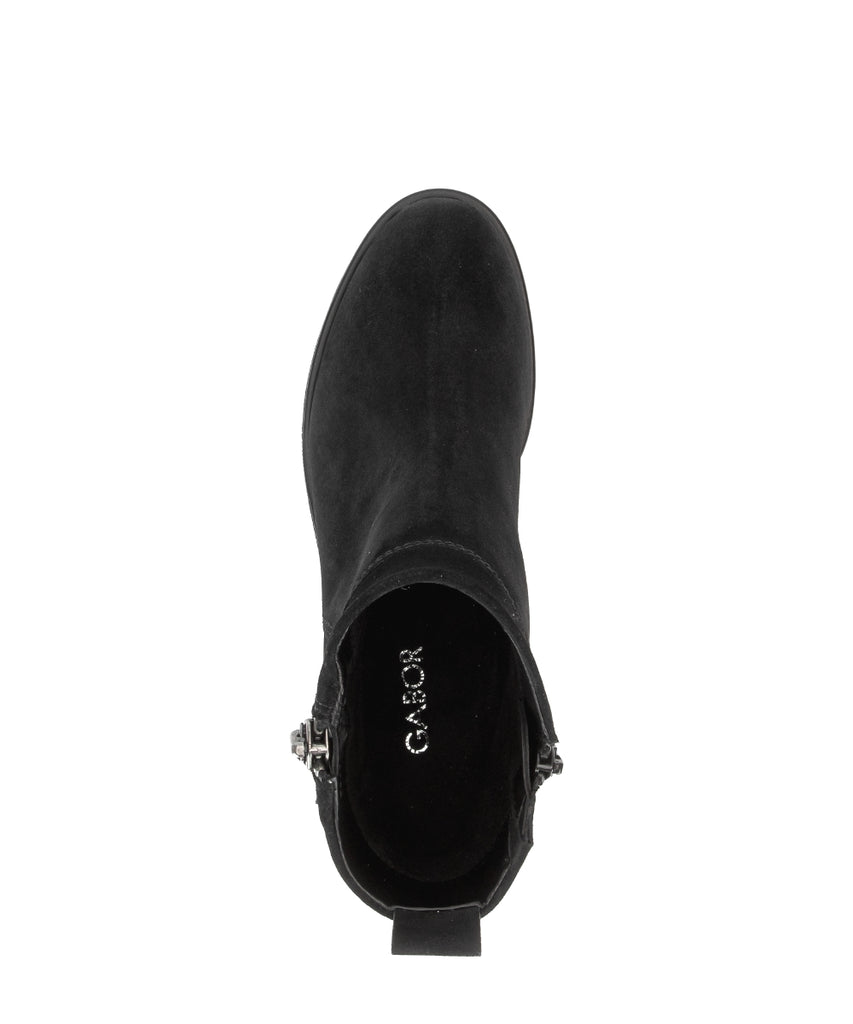 Gabor Black Suede Ankle Boot|803202002