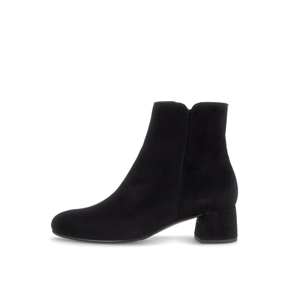 Gabor Black Suede Ankle Boot|803601002
