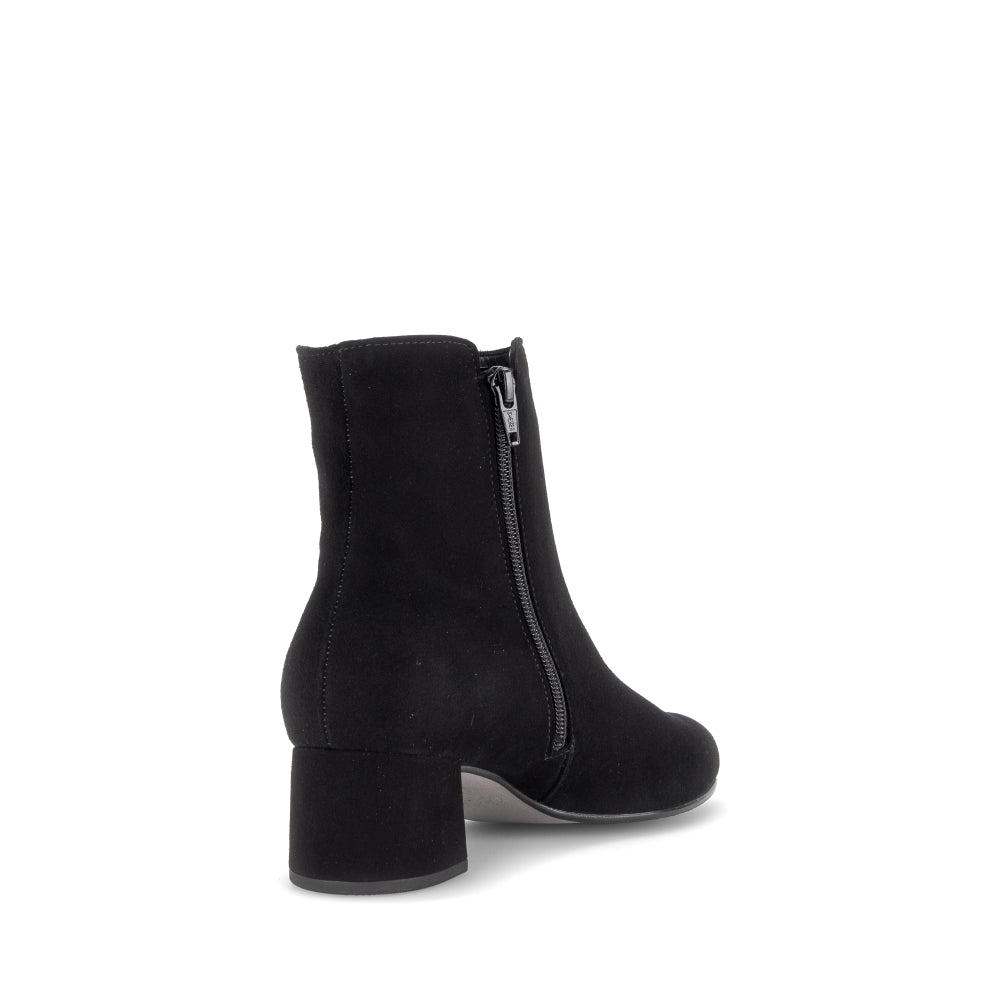 Gabor Black Suede Ankle Boot|803601002