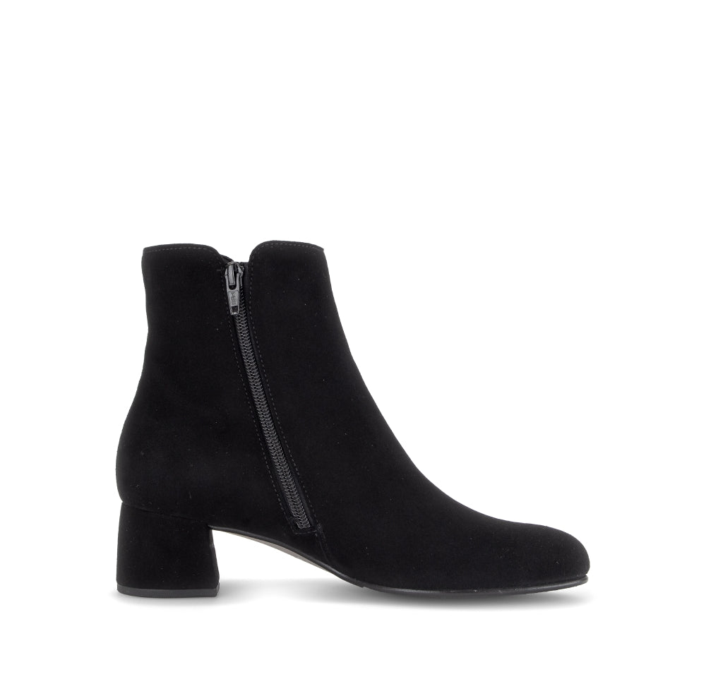 Gabor Black Suede Ankle Boot|803601002