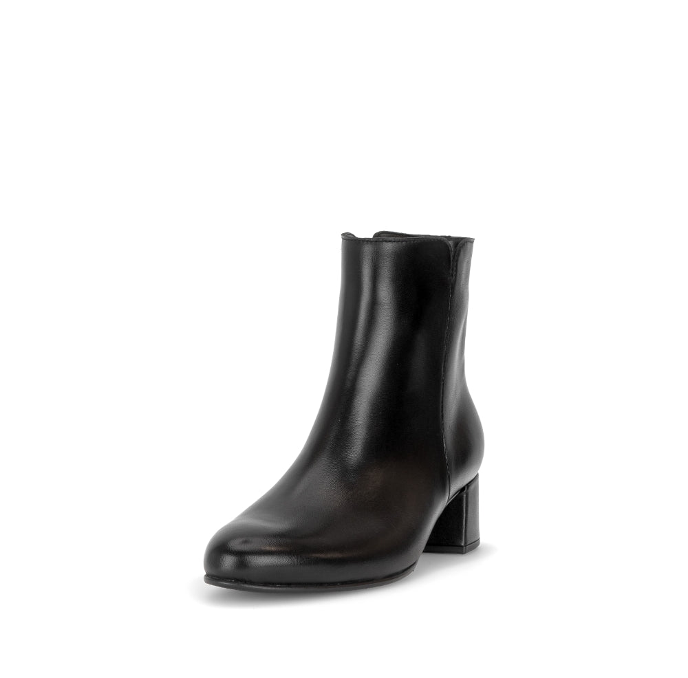 Gabor Black Leather Ankle Boot|803601004