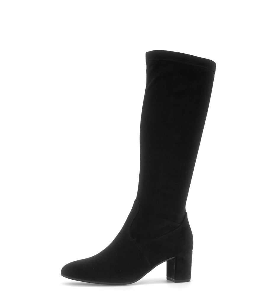 Gabor Black Suede Knee High Boot|803705001